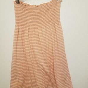 Striped Peach Beach Cover Up